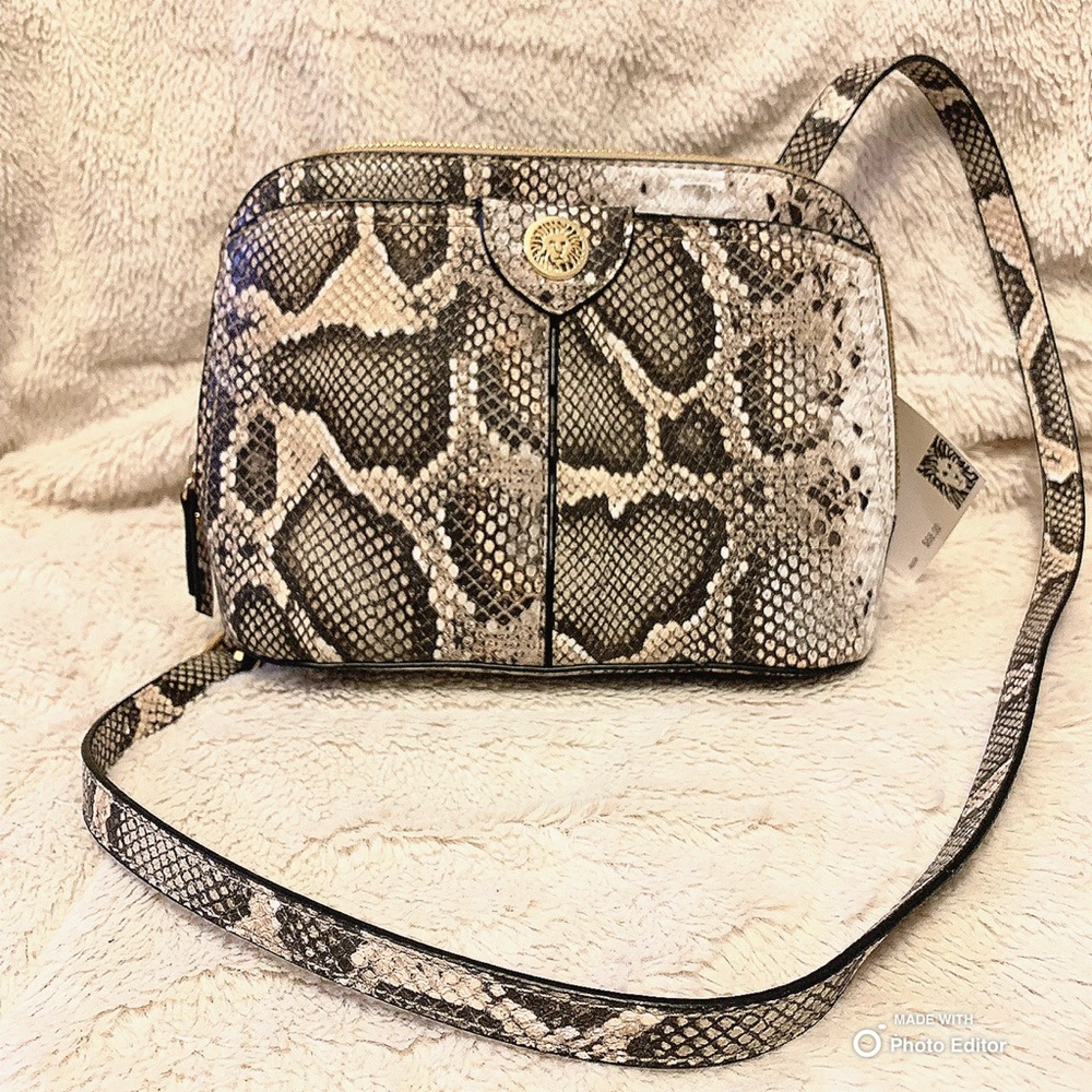 Ann Klein Faux Snake Skin Shoulder Strap Bag NWT
